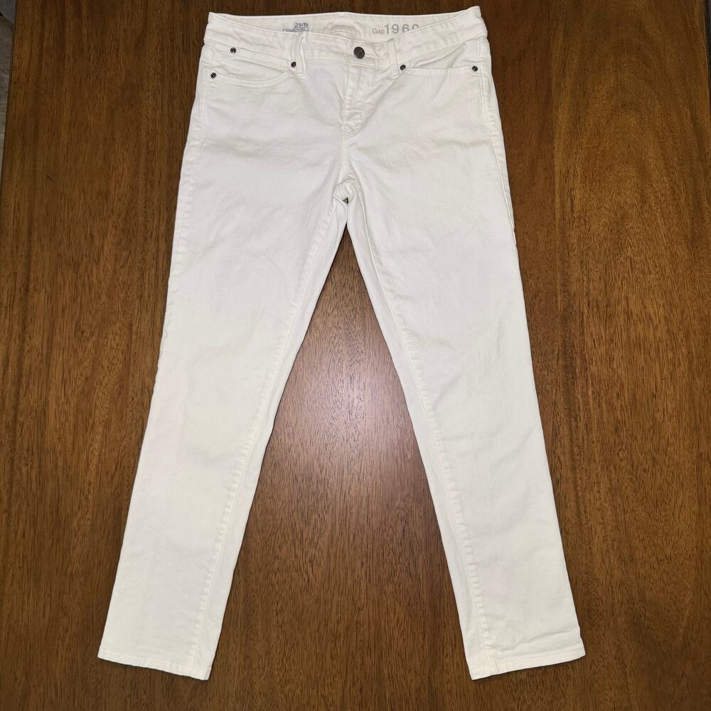 Gap 1969 Always Skinny Jeans Womens 29 / 8R White Stretch Denim 5 Pocket